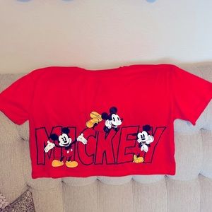 Mickey top - Disney Red crop style